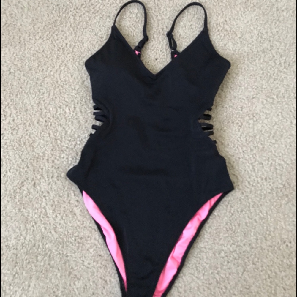 one piece PINK bathing suit
